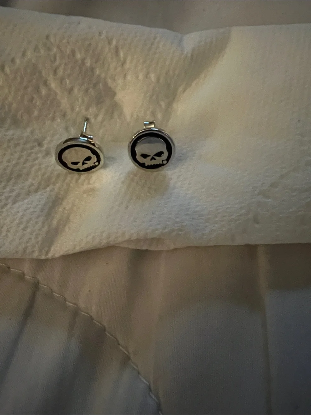 Harley Davidson Silver Ear rings